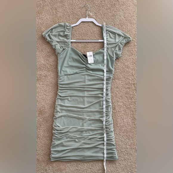 Windsor Dresses & Skirts - Windsor Sage Mint Ruched Mini Bodycon Dress Homecoming Sweetheart Large 8 10